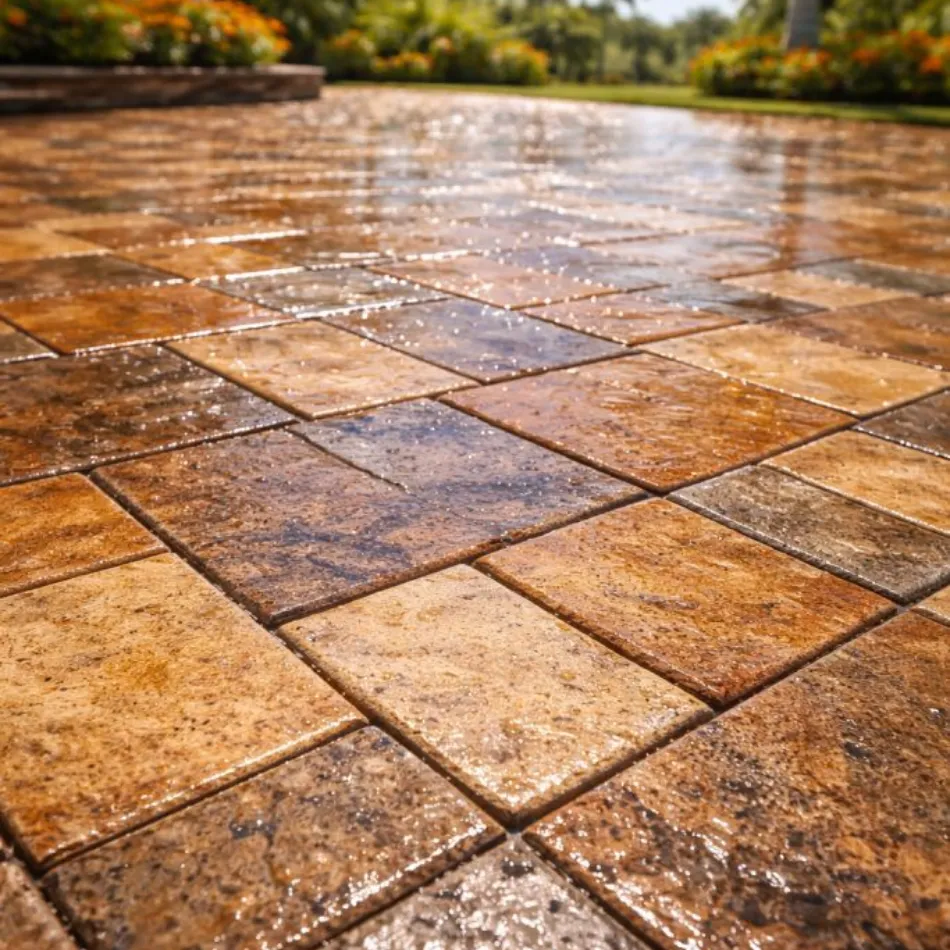 Professional paver and brick sealing in Massachusetts to reduce moisture absorption, resist stains, and extend outdoor surface life